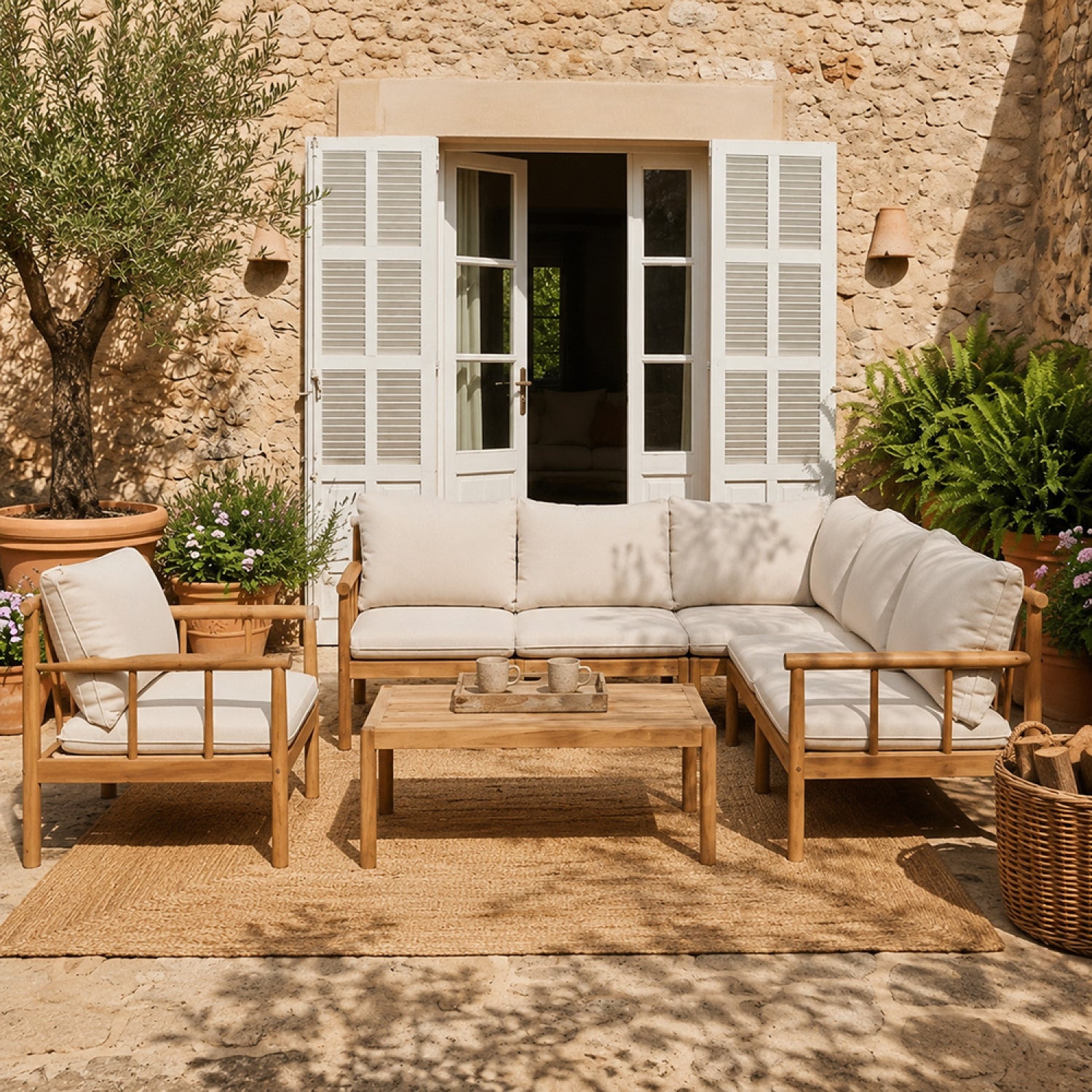 concept-usine-pakkret-salon-jardin-bois-acacia-6-places-beige image 3