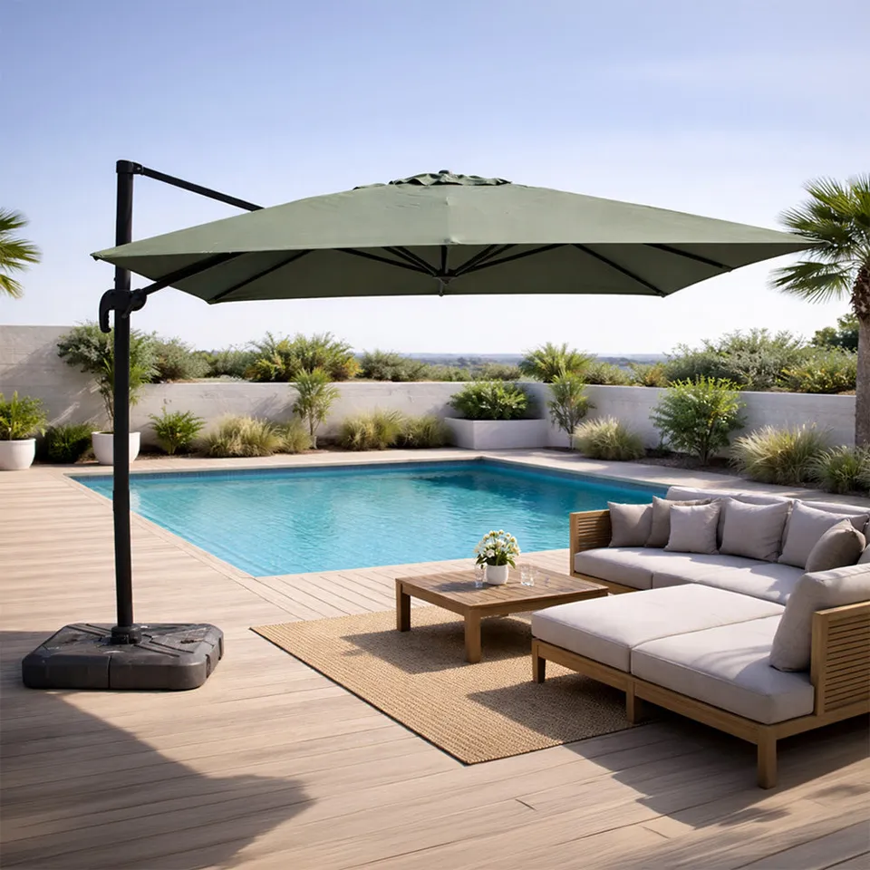 concept-usine-palatino-3x3m-parasol-d-port-taupe-rotatif image 1