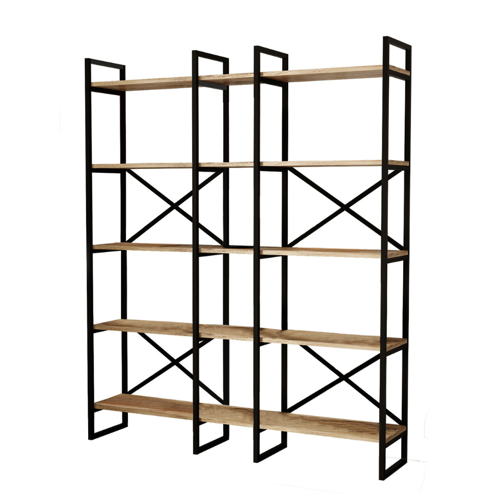 concept-usine-fabi-biblioth-que-industrielle-bois-noir-5-tag-res image 3