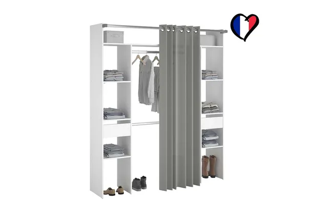 concept-usine-elysee-dressing-blanc-bois-rideau-178-cm image 1