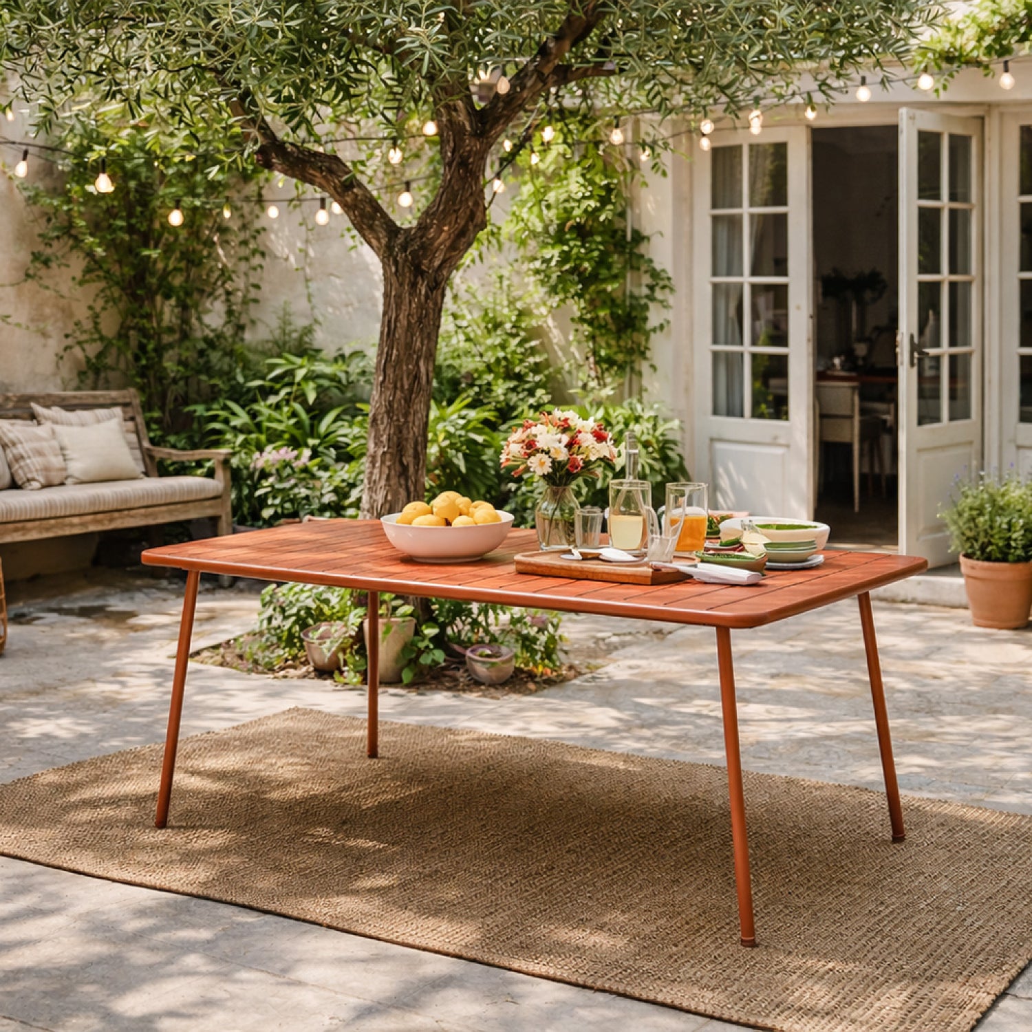 concept-usine-bergame-table-jardin-acier-bleu-8-places image 1