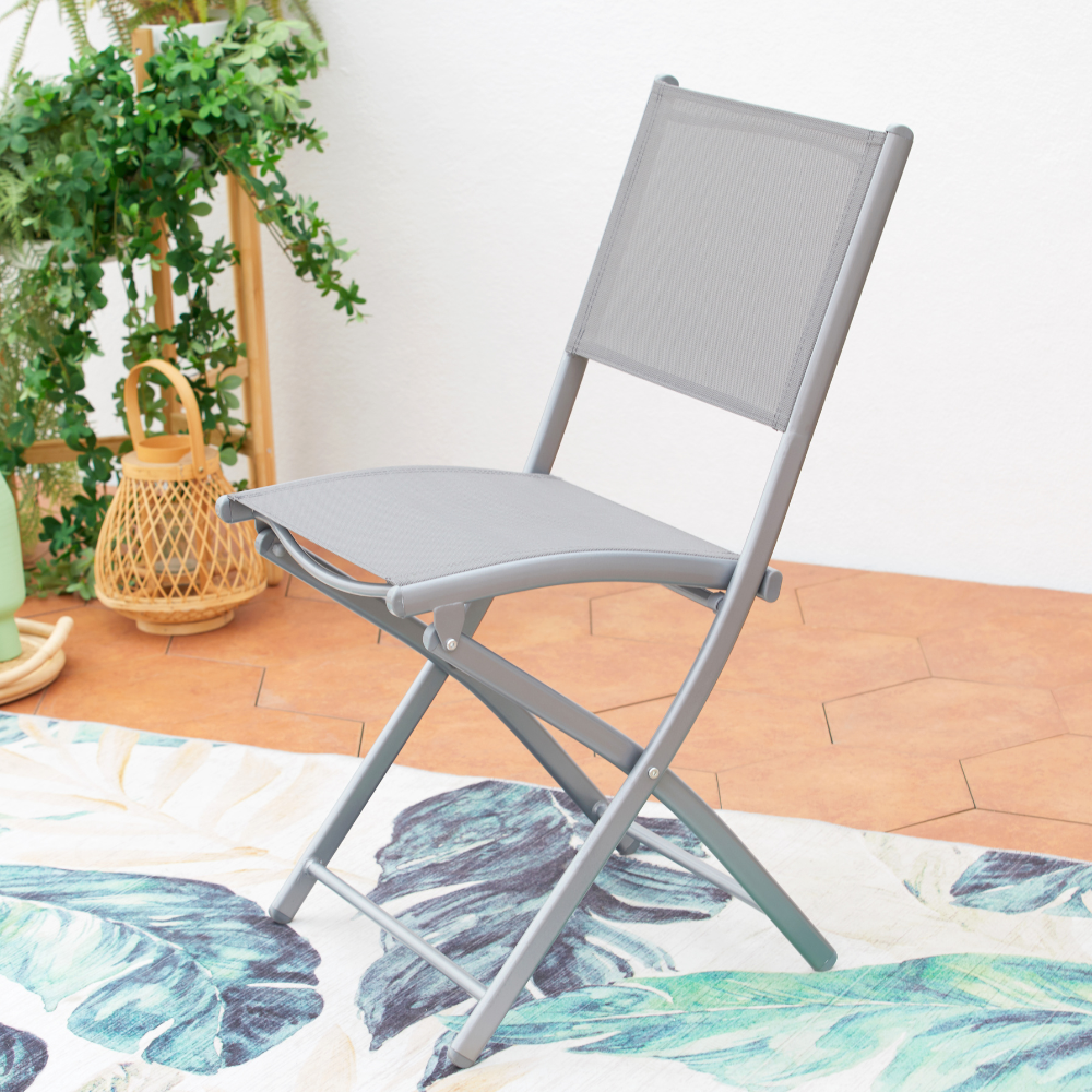 concept-usine-molvina-lot-4-chaises-de-jardin-gris-acier-pliable image 2