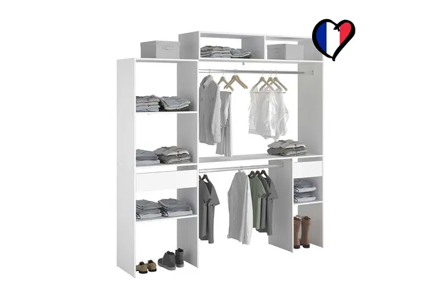 concept-usine-elys-e-dressing-extensible-blanc-140-cm-avec-tiroir image 1