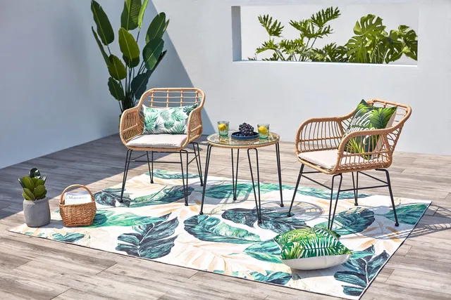 concept-usine-galicia-petit-salon-de-jardin-beige-rotin-2-places image 1