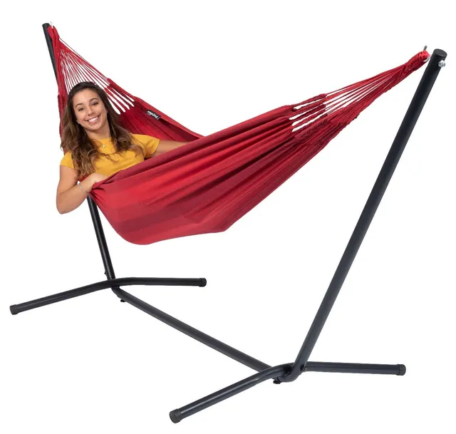 tropilex-dream-ensemble-hamac-rouge-avec-armature-coton image 1