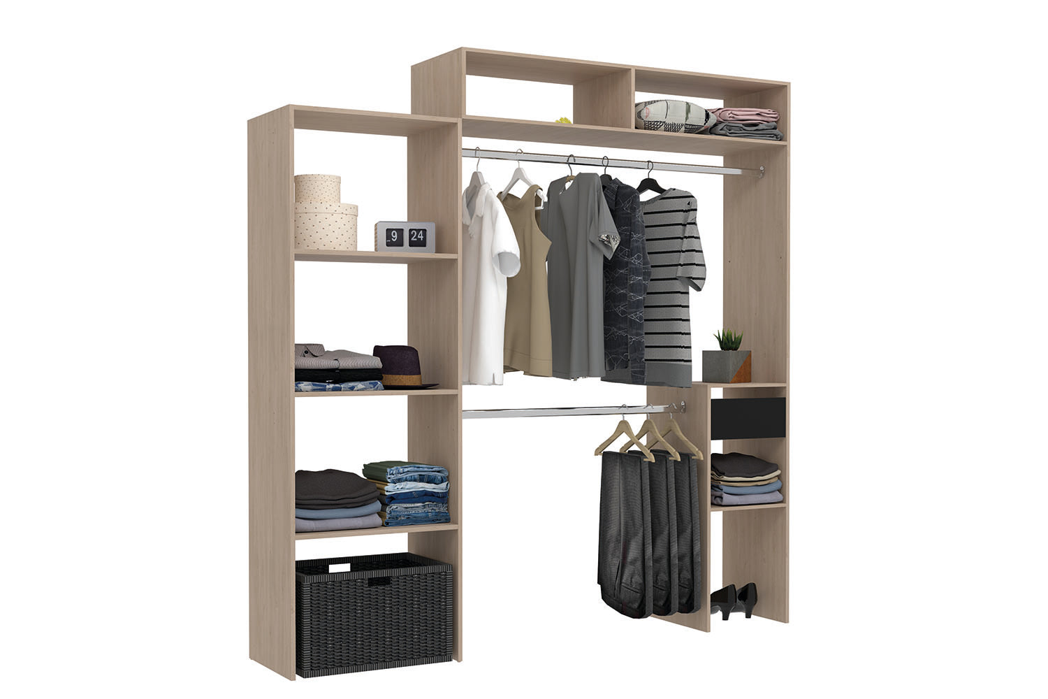 concept-usine-elys-e-dressing-extensible-blanc-140-cm-avec-tiroir-2 image 5