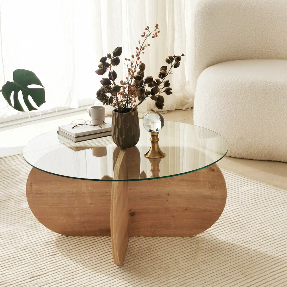 concept-usine-ribe-table-basse-ronde-bois-verre-design image 1