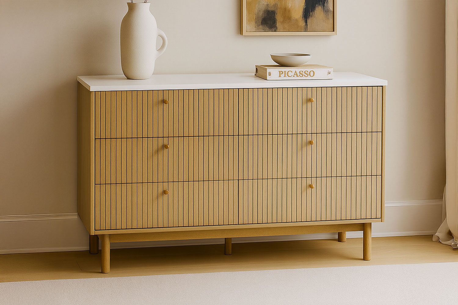 concept-usine-brox-buffet-bois-blanc-120-cm-rangement image 2