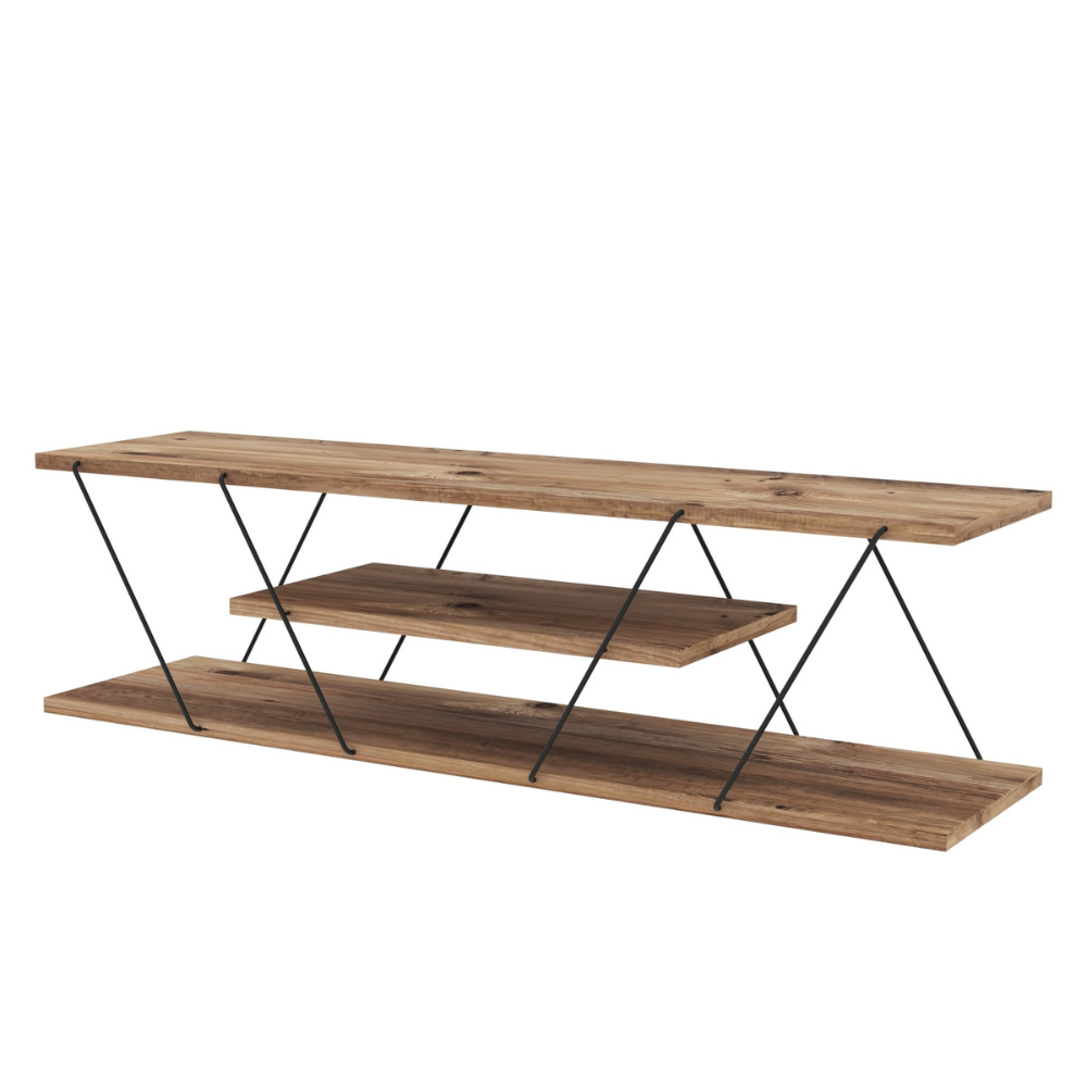 concept-usine-hamar-meuble-tv-bois-noir-120-cm-tag-res image 2