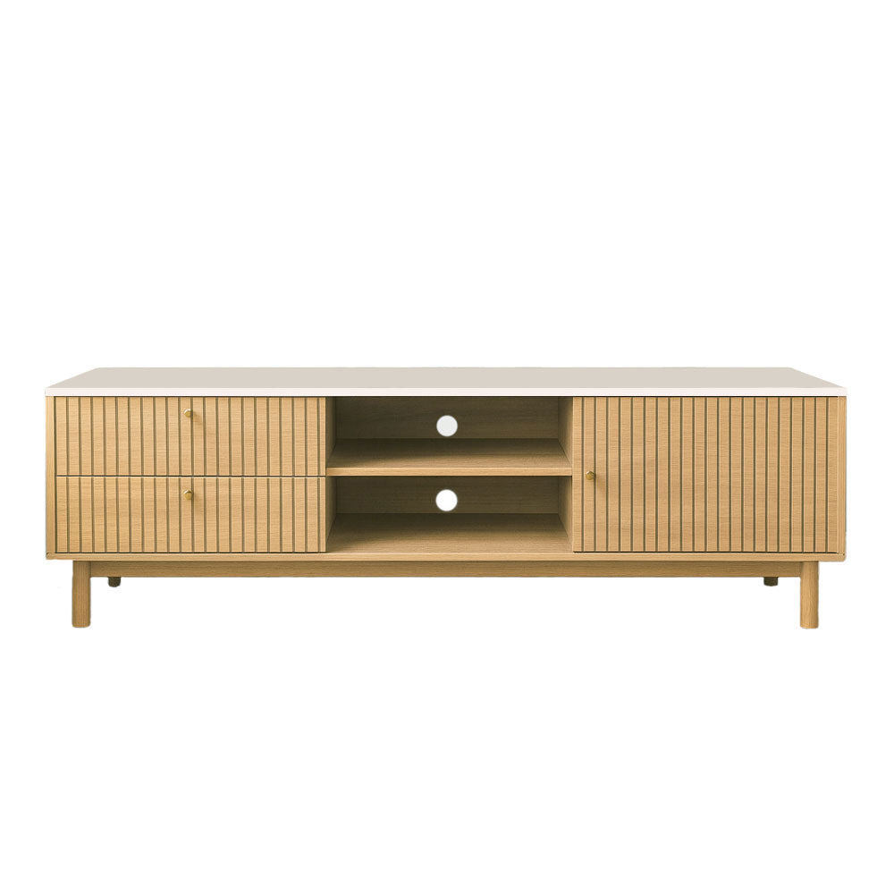 concept-usine-trix-meuble-tv-bois-et-blanc-150-cm image 2