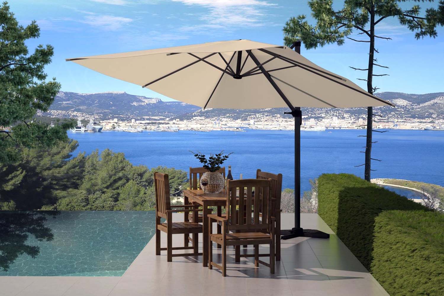 concept-usine-palatino-parasol-d-port-carr-3x3-m-gris image 8