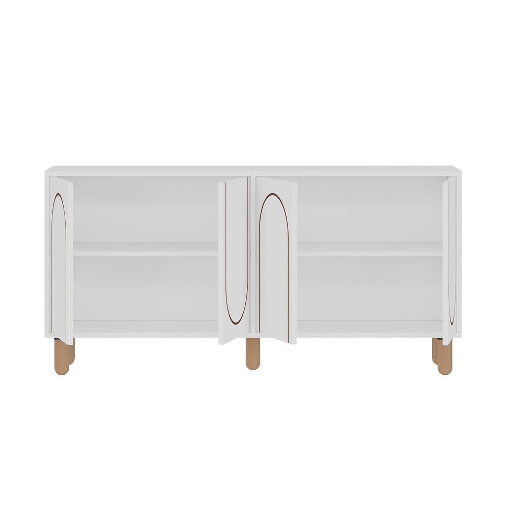 concept-usine-viret-buffet-blanc-150-cm-4-portes image 4