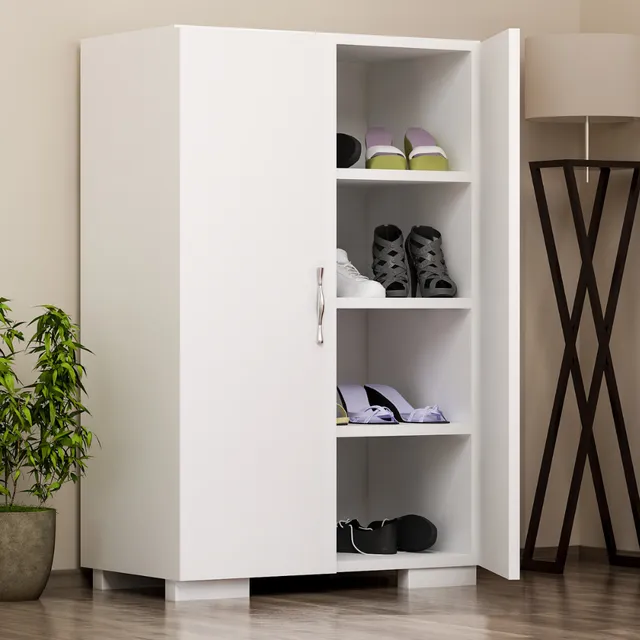 concept-usine-tia-meuble-chaussures-blanc-60-cm-4-cases image 1