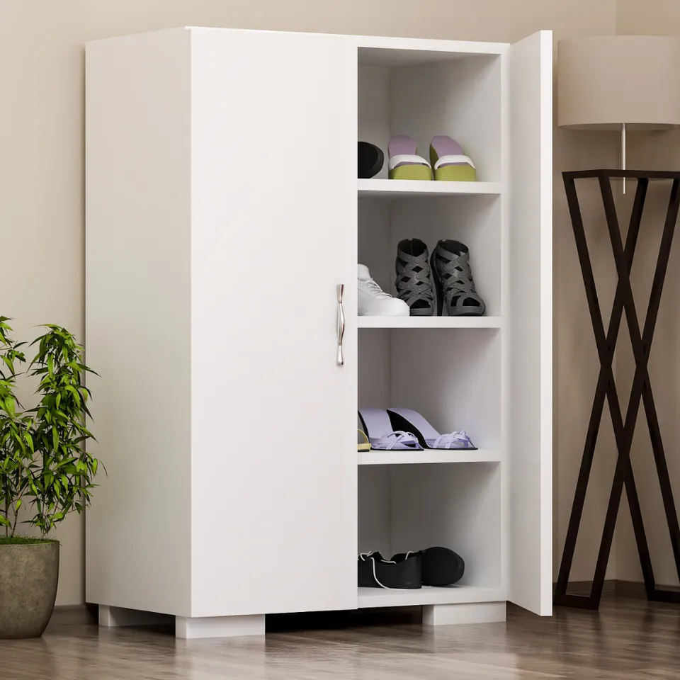 concept-usine-tia-meuble-chaussures-blanc-60-cm-4-cases image 1