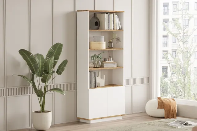 concept-usine-teo-buffet-blanc-bois-avec-portes image 1