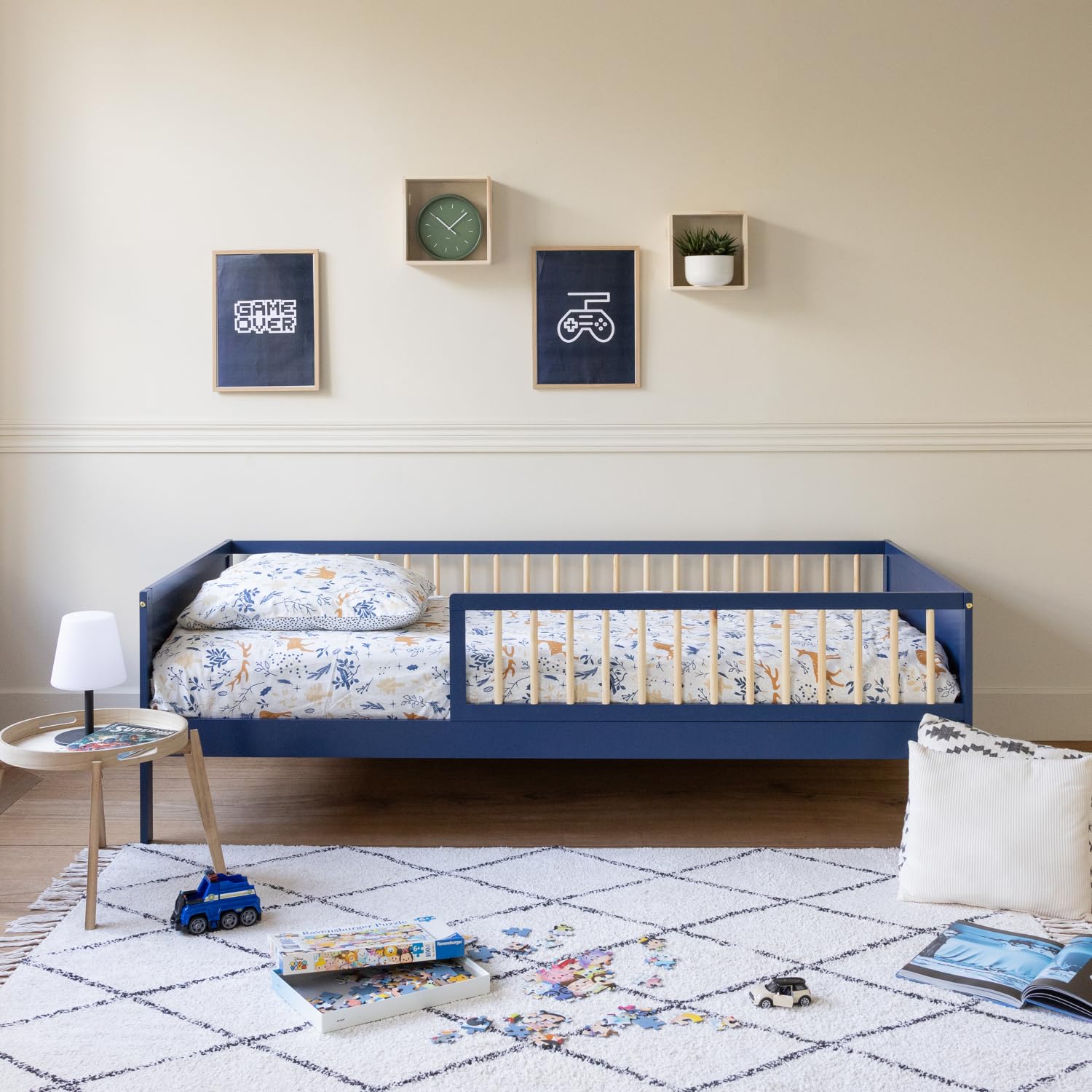 happy-garden-adam-lit-enfant-90x190-bleu-fonc-pin image 8