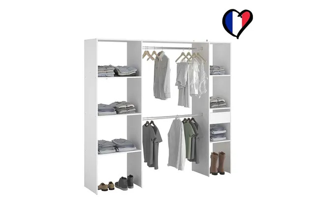 concept-usine-elysee-dressing-blanc-bois-198-cm image 1