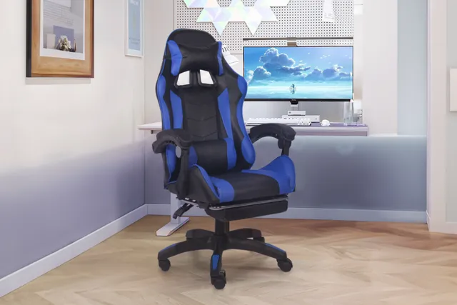concept-usine-ultim-chaise-gaming-bleu-repose-pieds-vibrant image 1