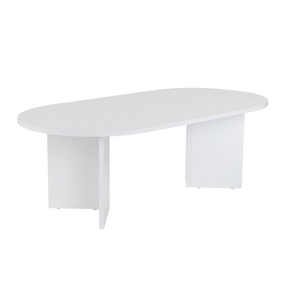 concept-usine-azos-table-basse-ovale-blanche-120-cm-bois image 6