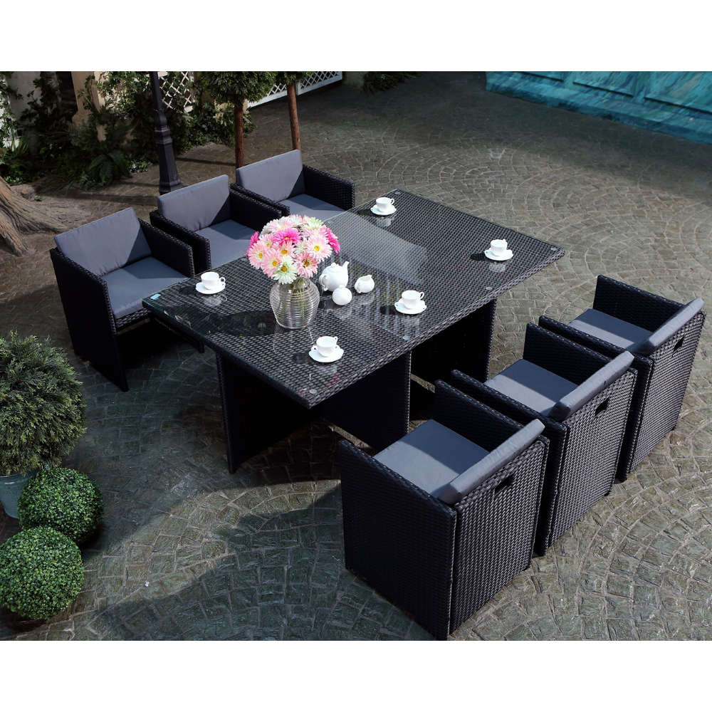 concept-usine-miami-6-salon-jardin-noir-r-sine-tress-e-6-places image 2