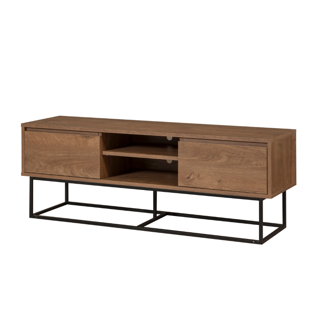 concept-usine-haye-meuble-tv-bois-140-cm-tiroirs image 2