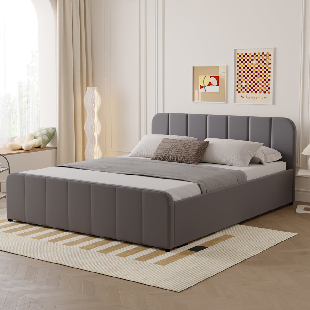 concept-usine-tampa-lit-coffre-velours-beige-140x190-2-places image 1