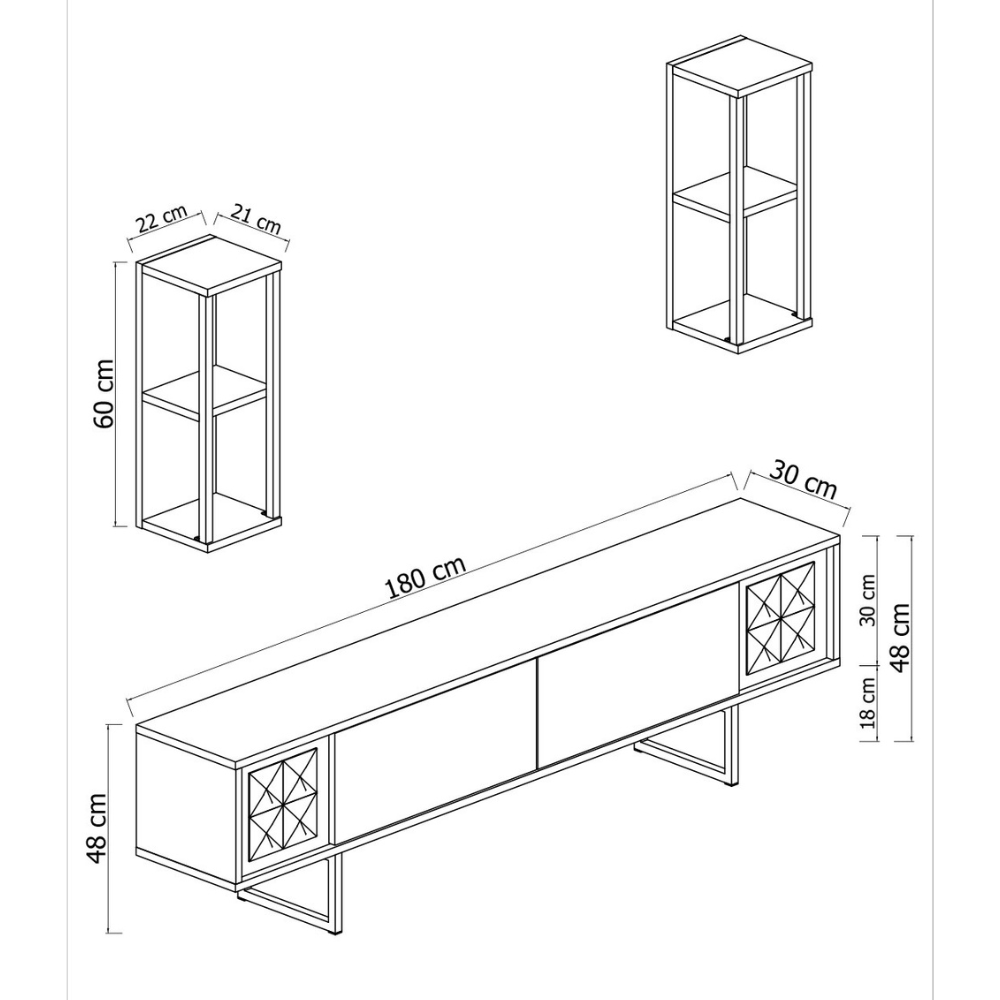 concept-usine-bodo-meuble-tv-noir-180-cm-cases image 6