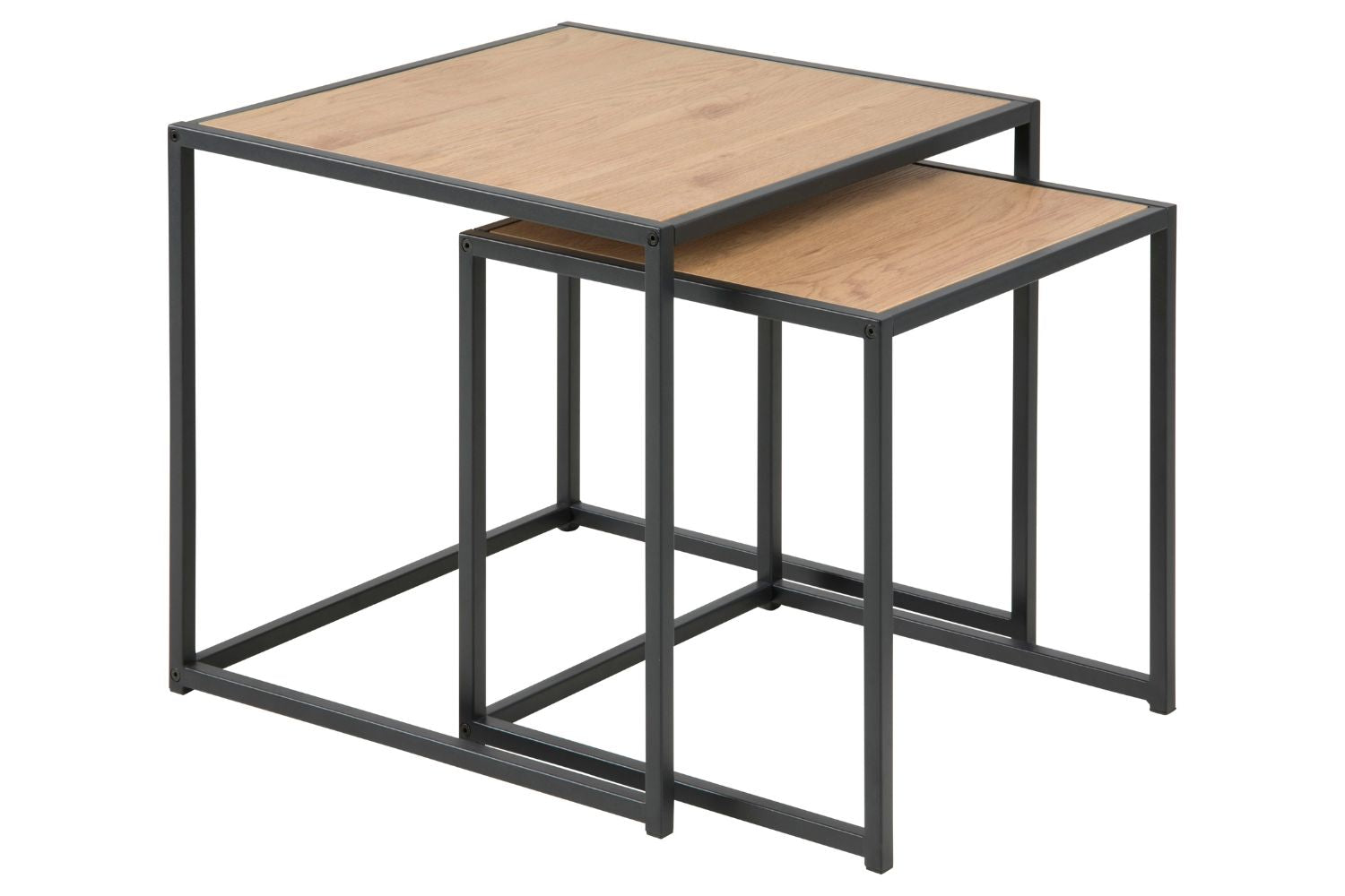 concept-usine-factory-table-basse-gigogne-carr-noir-bois image 2
