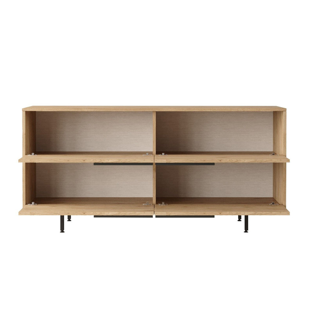 concept-usine-abey-buffet-160-cm-noyer-noir-4-portes image 5