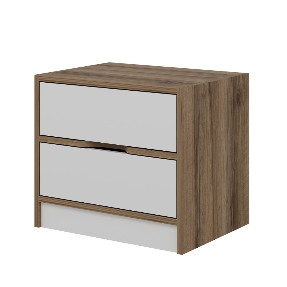 concept-usine-molde-table-de-chevet-bois-blanc-tiroirs image 6