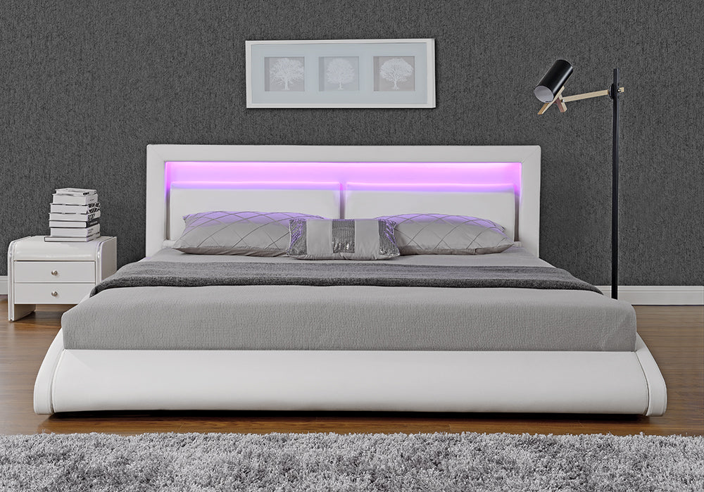 concept-usine-brixton-lit-160x200-led-simili-cuir-noir image 5