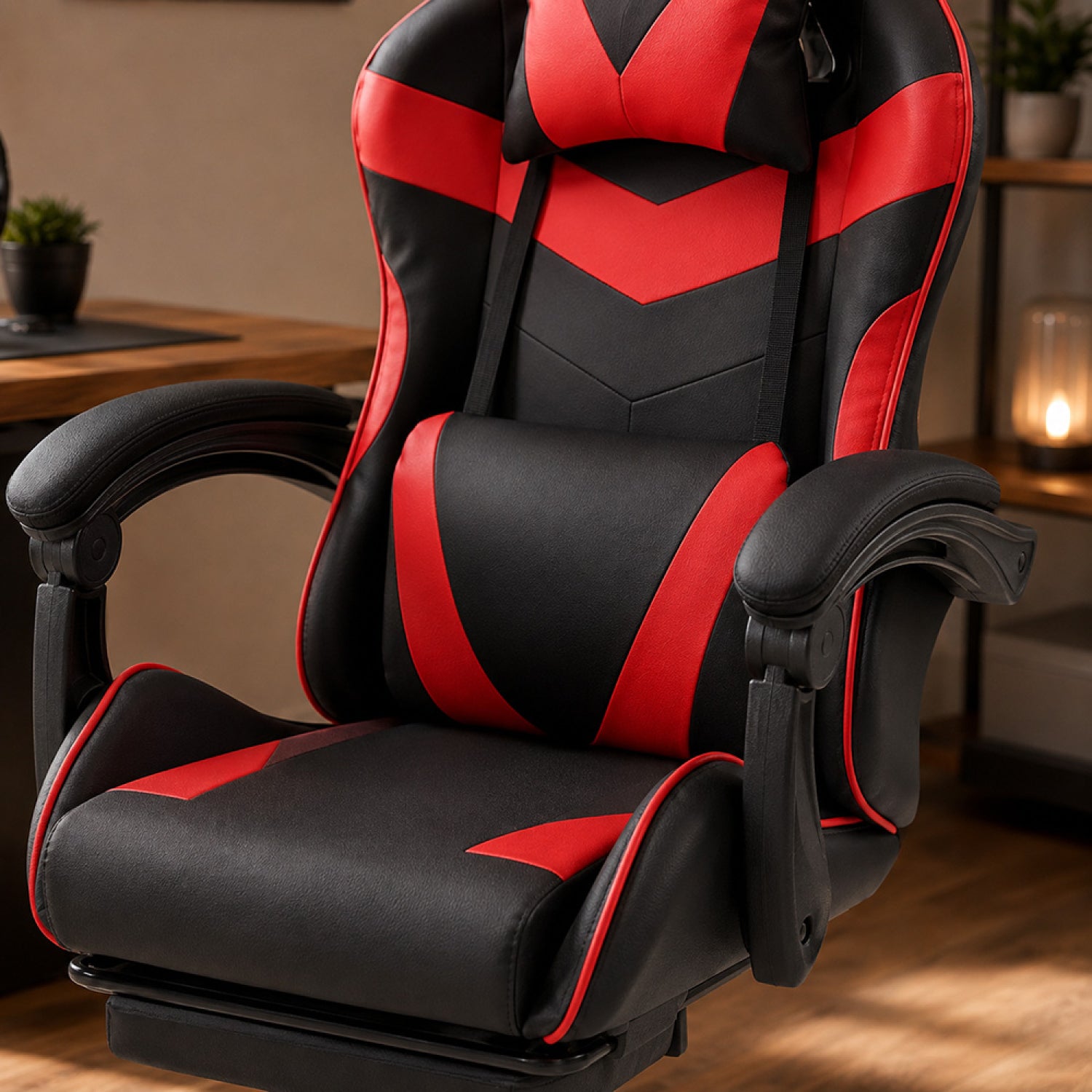 concept-usine-akron-chaise-gaming-noir-et-rouge-inclinable image 5