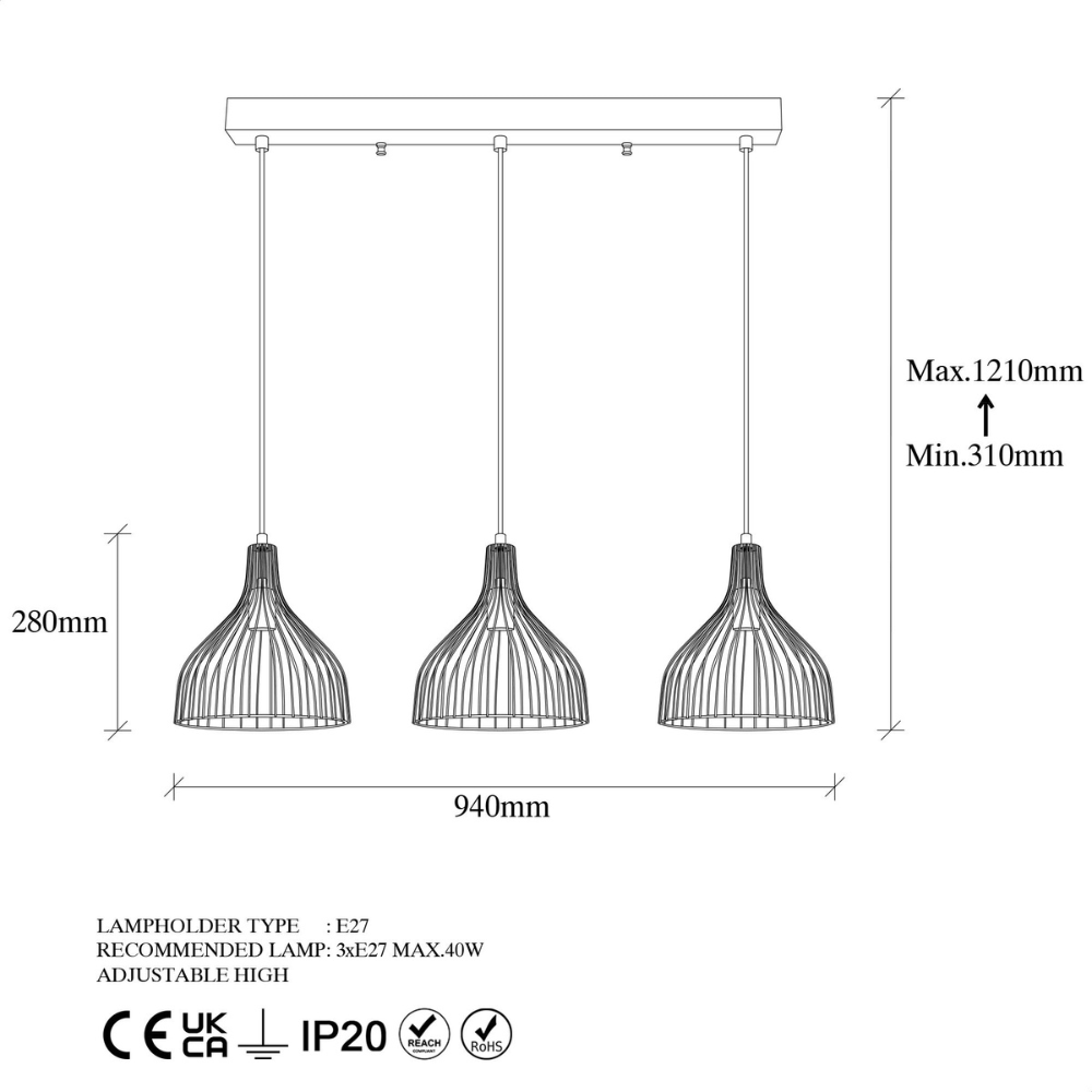 concept-usine-marie-plafonnier-m-tal-noir-3-lampes image 6