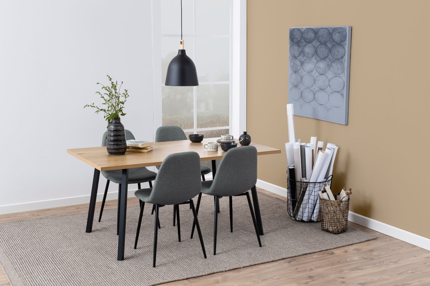 concept-usine-orion-table-salle-manger-bois-6-places-industriel image 1