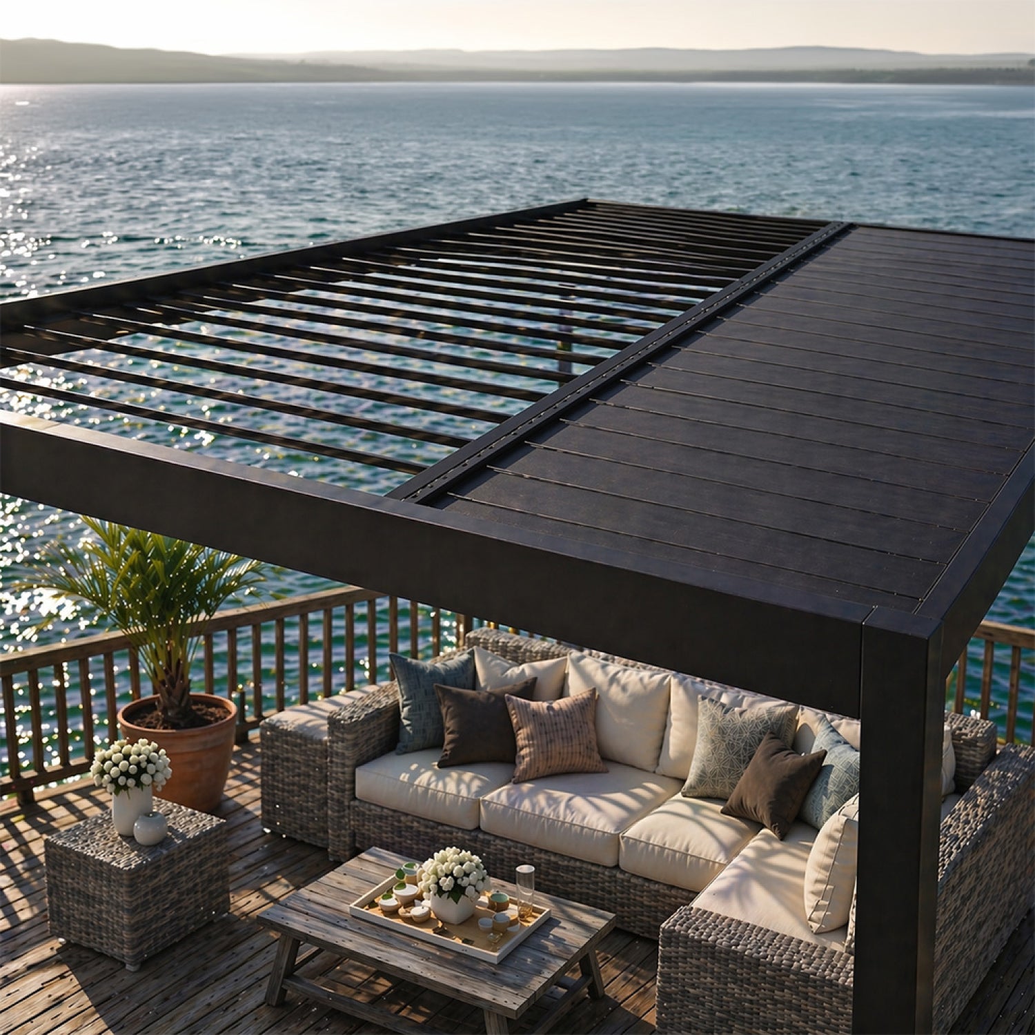 concept-usine-corfu-pergola-bioclimatique-4x3-m-alu-lames-orientables image 4