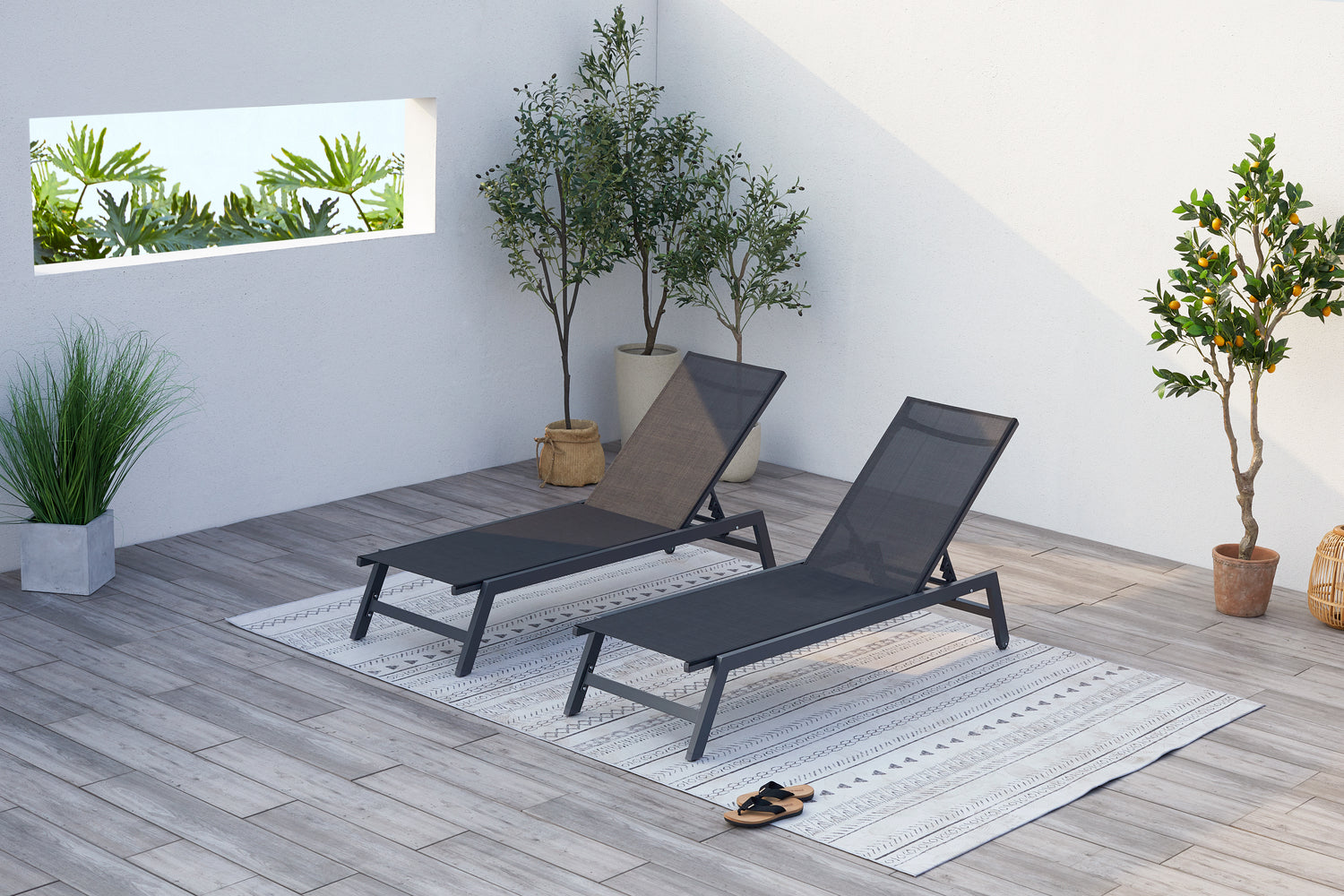 concept-usine-prato-transat-gris-inclinable-roulettes image 1