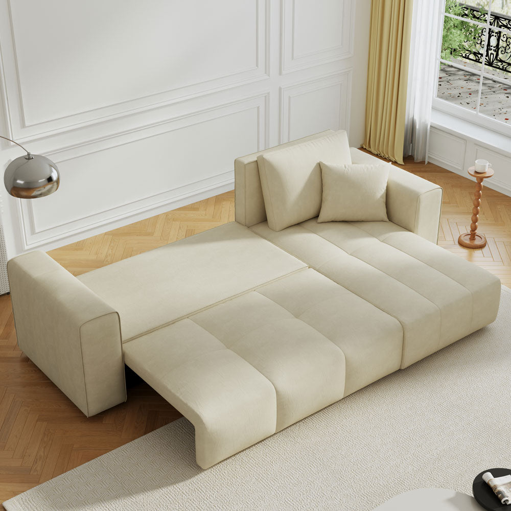 concept-usine-brighton-canap-angle-convertible-velours-beige image 4