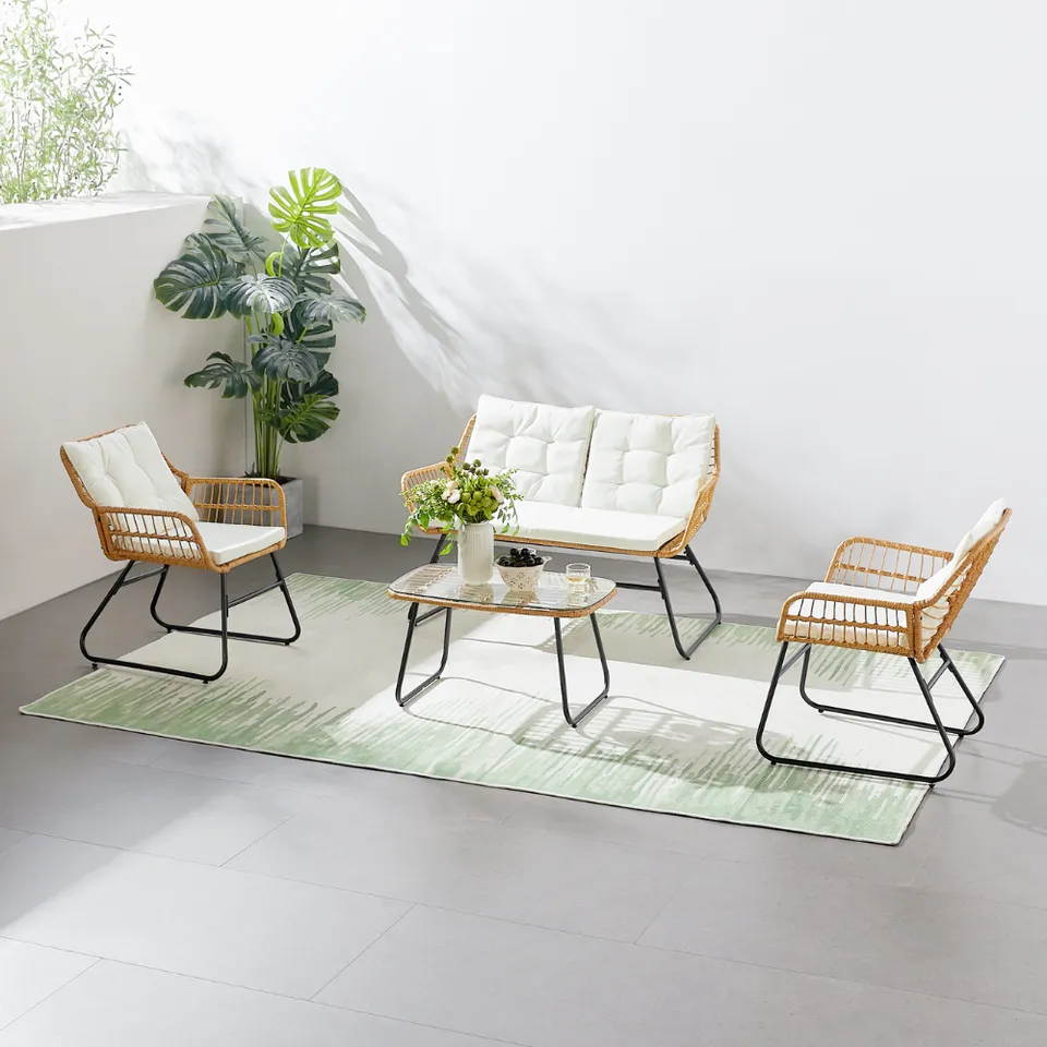 concept-usine-malaga-salon-de-jardin-beige-4-places-rotin image 1
