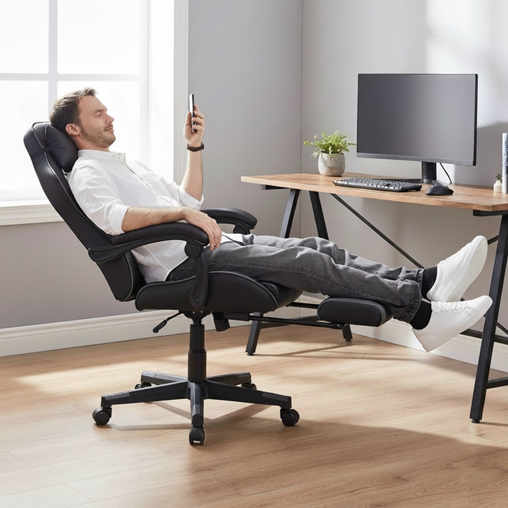 concept-usine-altair-chaise-gaming-noire-inclinable-1-place image 5