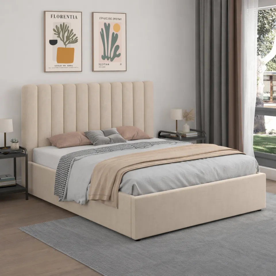 concept-usine-savannah-lit-coffre-160x200-velours-beige image 1
