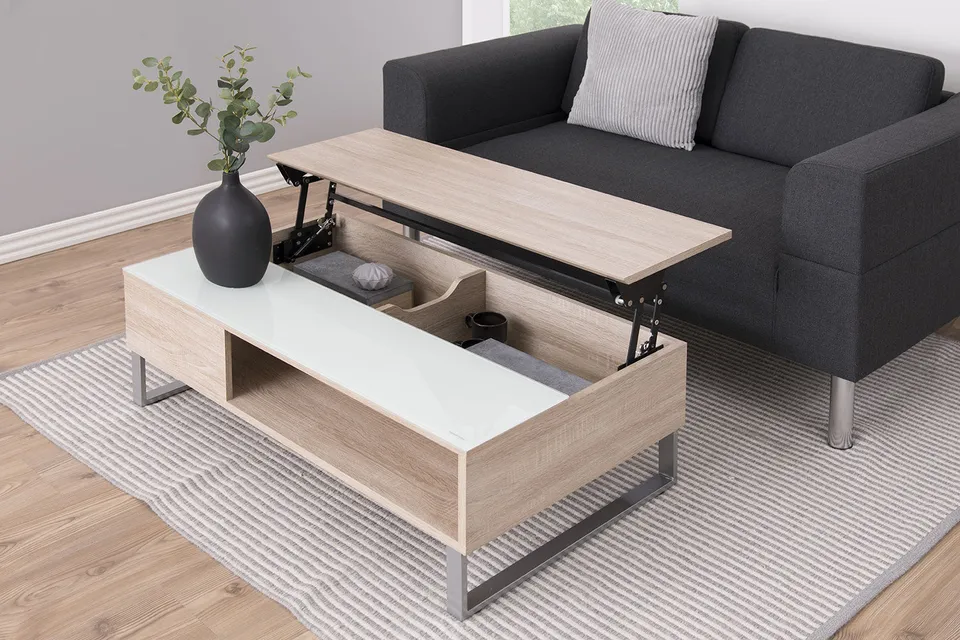 concept-usine-ela-table-basse-blanc-bois-avec-coffre image 1