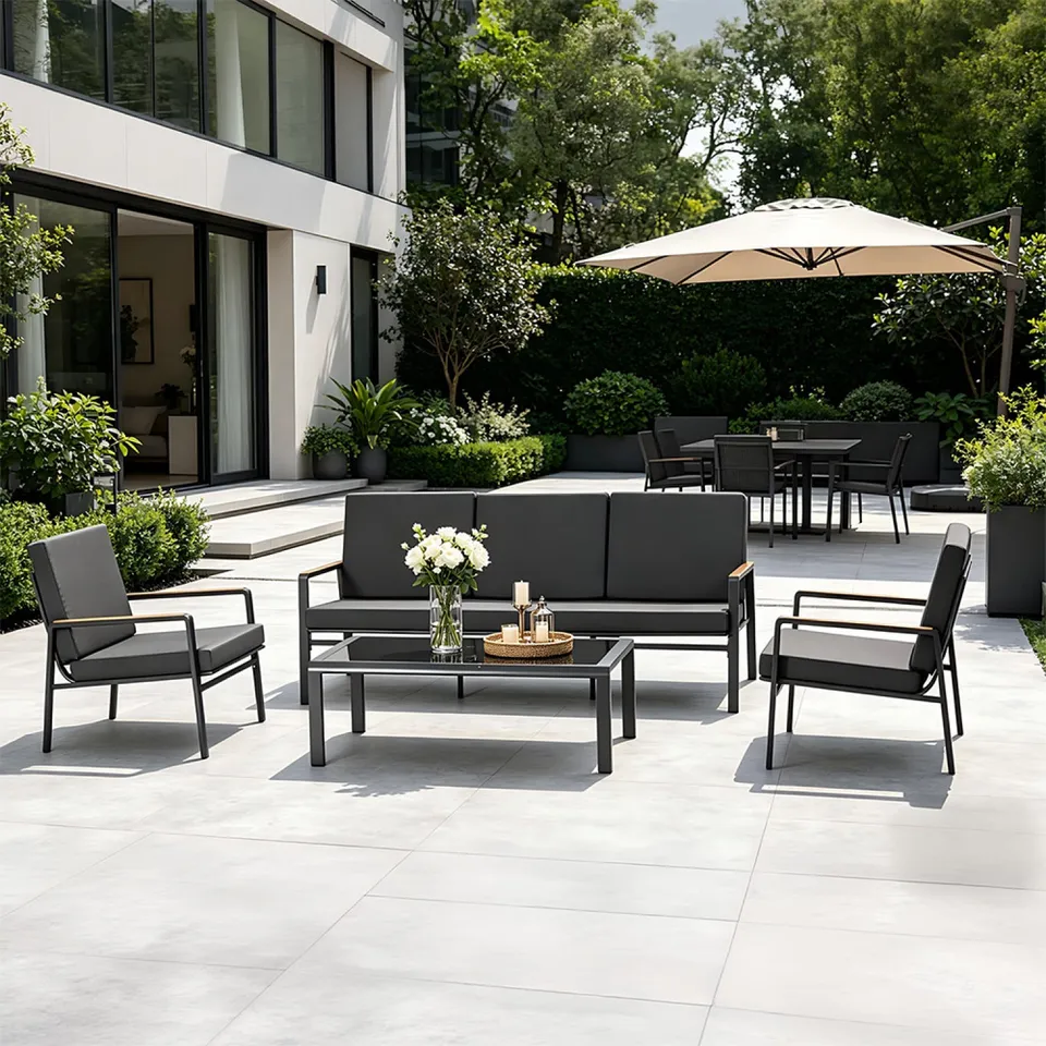 concept-usine-hobart-salon-de-jardin-aluminium-gris-5-places image 1