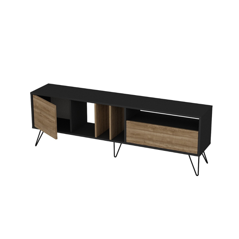 concept-usine-baylee-meuble-tv-180-cm-noir-et-bois image 4
