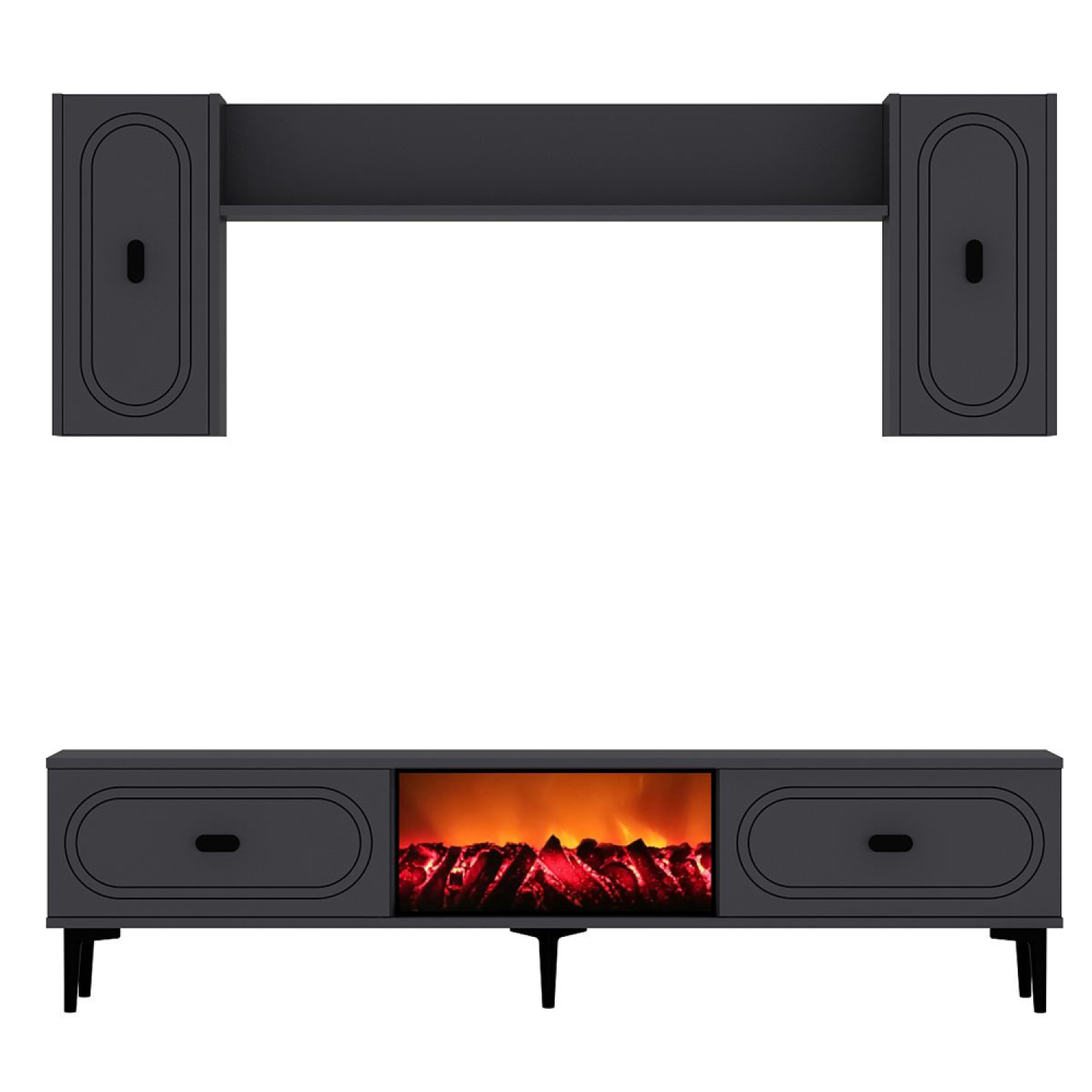 concept-usine-vibra-meuble-tv-150-cm-gris-cheminee-led image 3