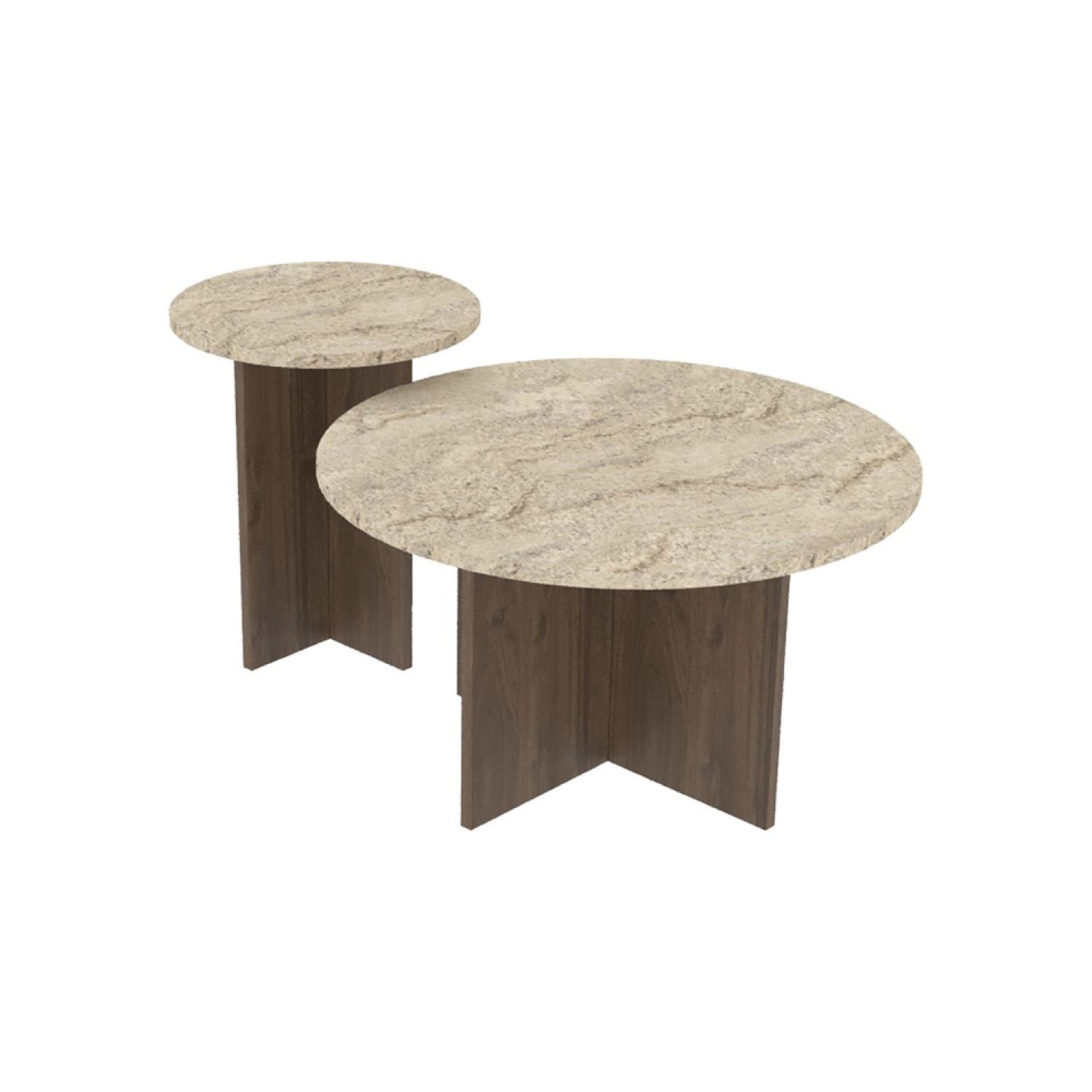 concept-usine-travi-lot-2-tables-basses-rondes-travertin image 7