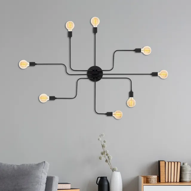 concept-usine-zoe-applique-murale-noire-8-lumi-res image 1