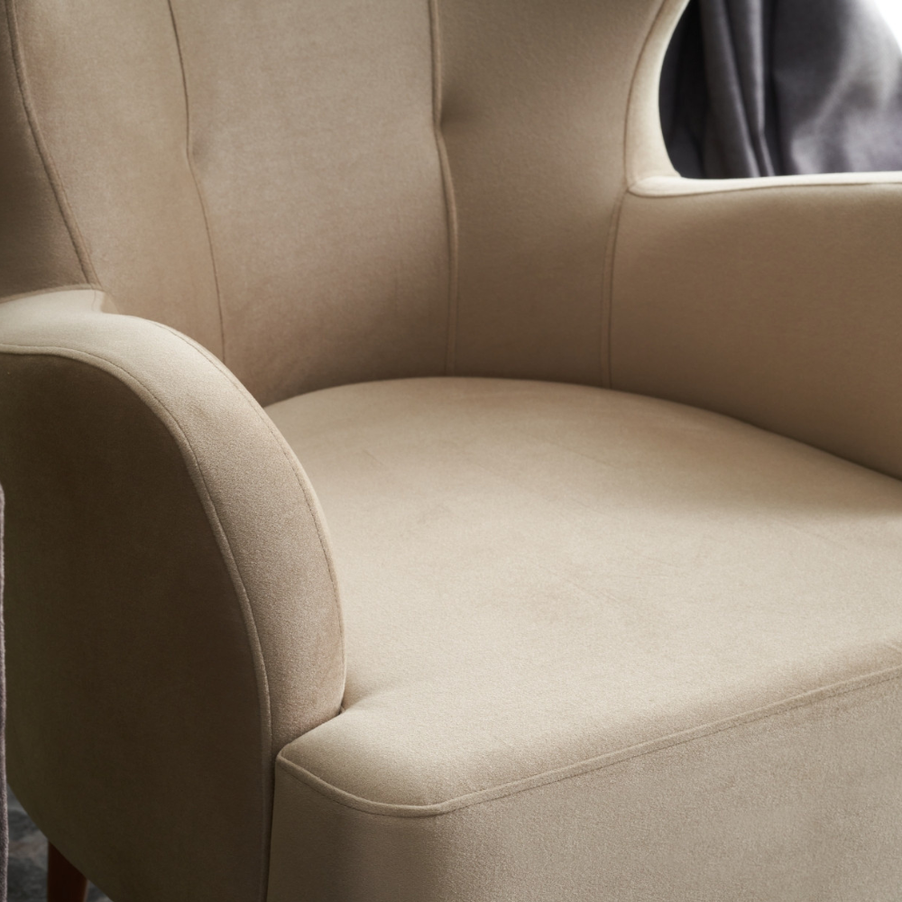 concept-usine-smith-fauteuil-velours-beige-vintage-1-place image 2