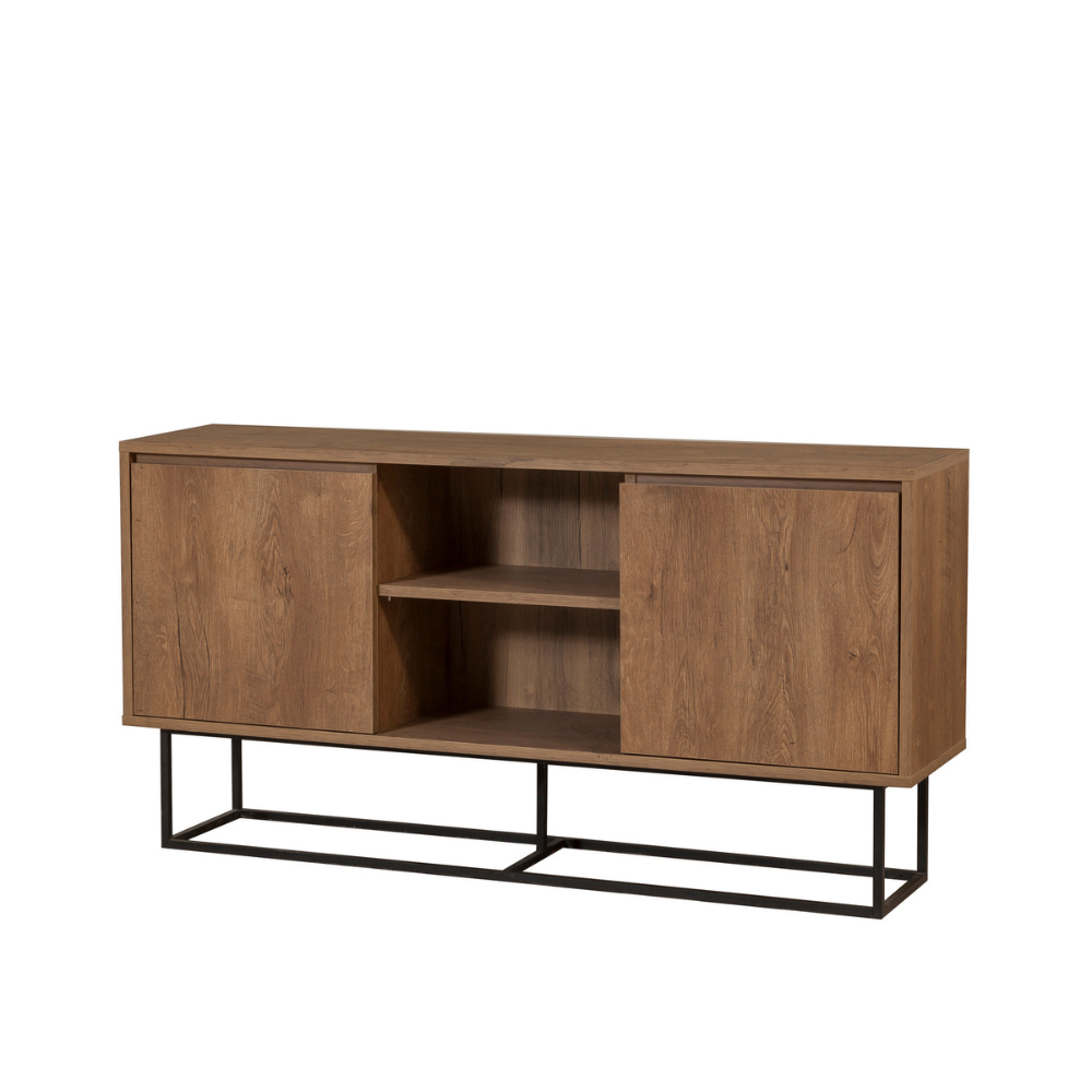 concept-usine-brezno-buffet-140-cm-noyer-et-noir image 4