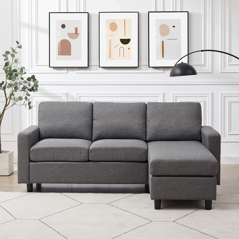 concept-usine-cork-canap-gris-3-places-avec-pouf image 2