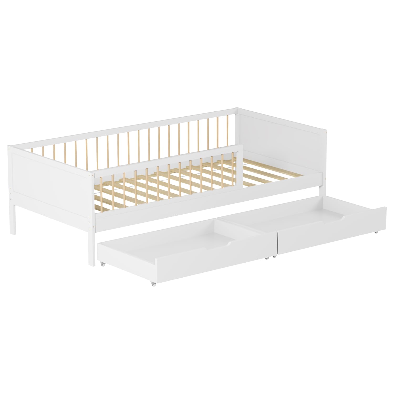 happy-garden-adam-lit-enfant-190x90-blanc-2-tiroirs-bois image 1